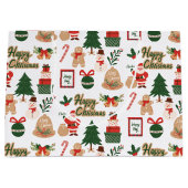 Moderne kerstkerstkerstkerstkerstkerstman en ontbi groot cadeauzakje (Voorkant)