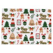 Moderne kerstkerstkerstkerstkerstkerstman en ontbi groot cadeauzakje (Achterkant)