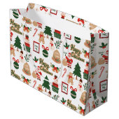 Moderne kerstkerstkerstkerstkerstkerstman en ontbi groot cadeauzakje (Achterkant Gekanteld)