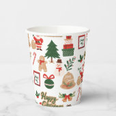 Moderne kerstkerstkerstkerstkerstkerstman en ontbi papieren bekers (Links)