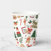 Moderne kerstkerstkerstkerstkerstkerstman en ontbi papieren bekers (Rechts)