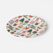 Moderne kerstkerstkerstkerstkerstkerstman en ontbi papieren bordje (Gekanteld)