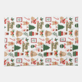 Moderne kerstkerstkerstkerstkerstkerstman en ontbi theedoek (Horizontaal)