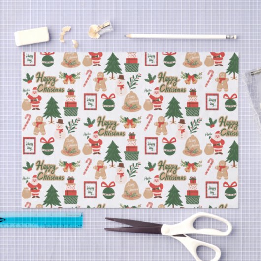 Moderne kerstkerstkerstkerstkerstkerstman en ontbi tissuepapier (Craft)