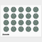 Moderne kerstkleuren Terrazzo Sticker Seal (Vel)