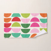 Moderne kerstkleurige geometrische vormen bad handdoek (Handdoek)