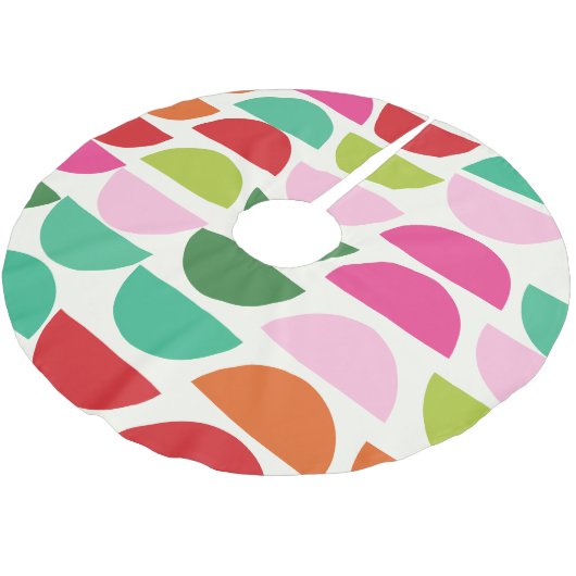 Moderne kerstkleurrijke geometrische vormen kerstboom rok (Gekanteld)