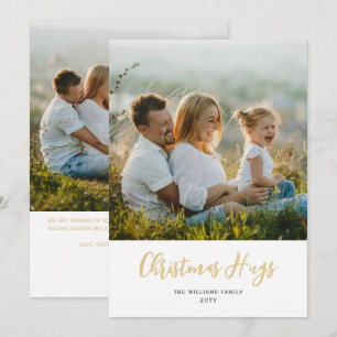 Moderne Kerstknuffels Twee Foto Platte Kerstkaart