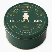 Moderne kerstkoekjes doos label sticker