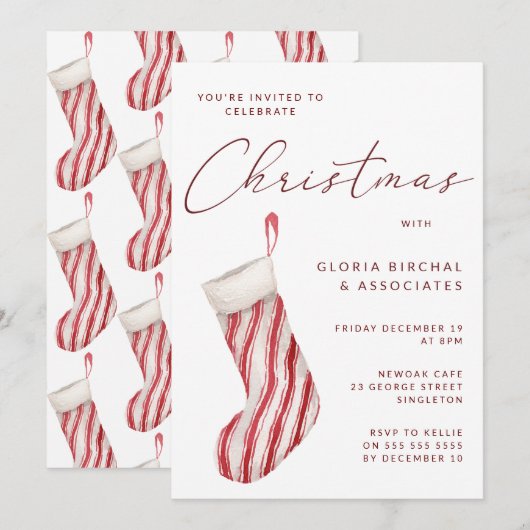 Moderne Kerstkous Xmas Feest Viering Kaart (Voorkant / Achterkant)