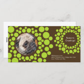 Moderne Kerstkrans Fotokaart-Chocolade Bruin Feestdagenkaart (Voorkant / Achterkant)