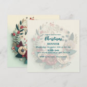 Moderne Kerstkrans Kaart (Voorkant / Achterkant)