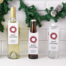 Moderne Kerstkrans met bessen Merry Christmas Naam
