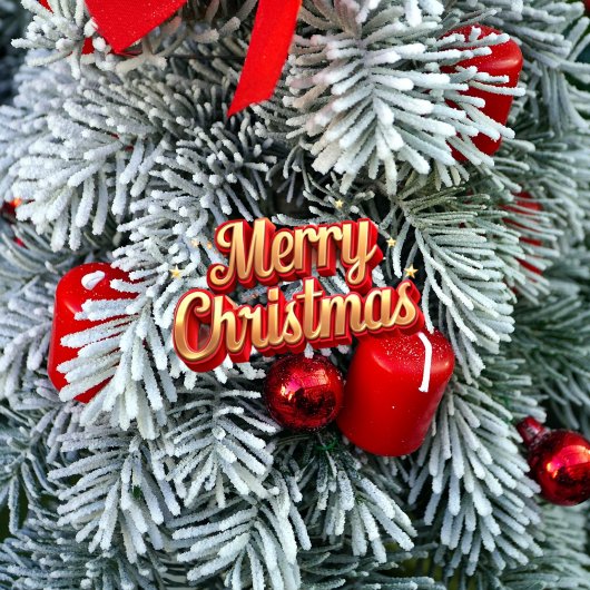 Moderne kerstkrans ornament kaart