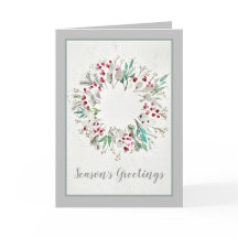 Moderne Kerstkrans van Hollandse den met hulst