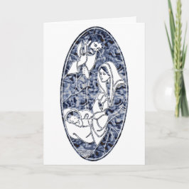 Moderne kerstkunst feestdagen kaart