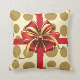 Moderne Kerstkussen, Crème & Gouden Stippen met St Kussen
