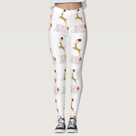 Moderne Kerstleggings Kerstmis Leggings (Voorkant)