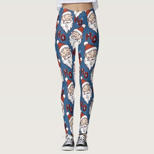 Moderne kerstLeggings met kerstman Leggings (Voorkant)