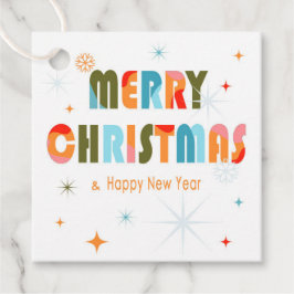 Moderne kerstlievelingstags bedankjes labels