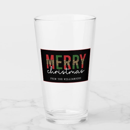 Moderne kerstluipaard minimalistisch glas (Voorkant)