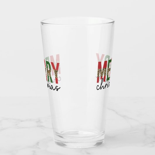 Moderne kerstluipaard minimalistisch glas (Links)