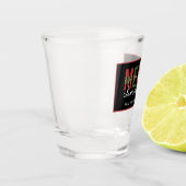 Moderne kerstluipaard minimalistisch shot glas (Links)