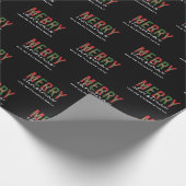 Moderne kerstluipaard printtypografie cadeaupapier (Hoek)