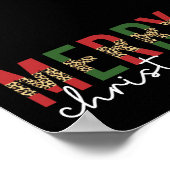 Moderne kerstluipaard printtypografie poster (Hoek)
