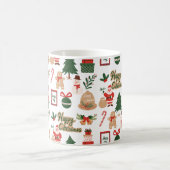 Moderne Kerstman en Gemberkoek Patroon Koffiemok (Center)