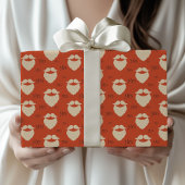 Moderne Kerstman Ho Ho Ho Kerstmis Cadeaupapier