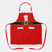 Moderne Kerstman & ijsbeer Schort (Voorkant)