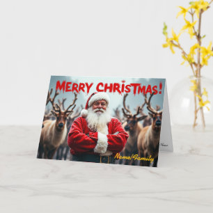 Moderne Kerstman Kaart