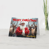 Moderne Kerstman Kaart (Voorkant)