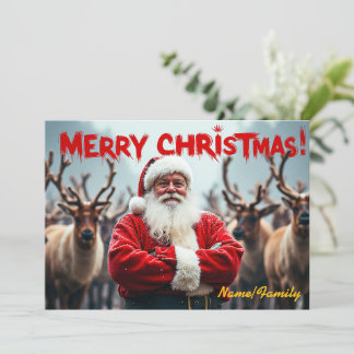 Moderne Kerstman Kaart