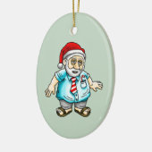 Moderne Kerstman Keramisch Ornament (Links)
