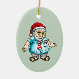 Moderne Kerstman Keramisch Ornament