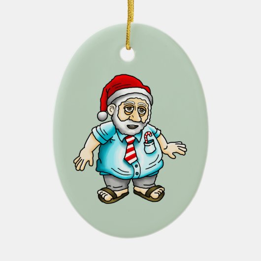 Moderne Kerstman Keramisch Ornament (Voorkant)