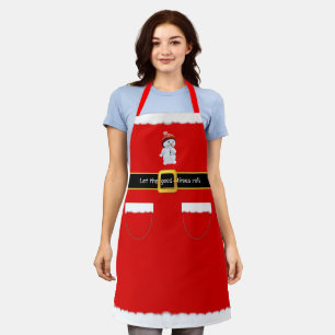 Moderne Kerstman met Sneeuwman Schort