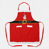 Moderne Kerstman met Sneeuwman Schort (Voorkant)