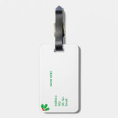 Moderne Kerstman Sinterklaas op rood Bagagelabel (Achterkant verticaal)