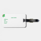 Moderne Kerstman Sinterklaas op rood Bagagelabel (Achterkant horizontaal)