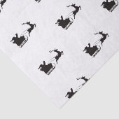 Moderne Kerstman Sleigh en Rendier Tissuepapier (Detail)