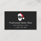 Moderne Kerstman Thema Minimal Eenvoudig Zwart Visitekaartje (Voorkant)