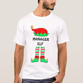 Moderne kerstmanager Elf T-Shirt