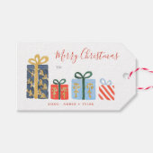 Moderne kerstminimalistische labels cadeaulabel (Voorkant (Horizontaal))