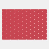 Moderne kerstminimalistische Polka Dot en cheques Inpakpapier Vel (Voorkant 2)