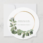 Moderne Kerstmis 2020 familie Foto Greenery Feestdagenkaart (Achterkant)