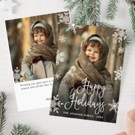 Moderne kerstmis 2 PHOTO-groet Feestdagenkaart