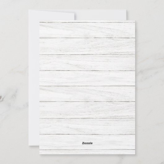 Moderne Kerstmis 3 FOTO Rustic Wood Greeting Feestdagenkaart (Achterkant)